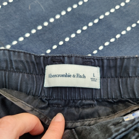 Abercrombie & Fitch Lyocell Straight Leg Ankle Pants Black Size Large - Picture 4 of 8